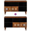 vidaXL TV Cabinet with Shelf Walnut 80 x 33.5 x 46 cm Solid Mango Wood