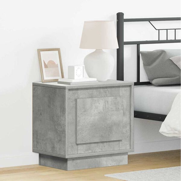 vidaXL Bedside Cabinet 2 pcs Concrete Grey 44 x 34.5 x 45 cm