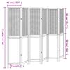 vidaXL Room Divider 6 Panels White Solid Wood Paulownia