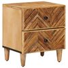 vidaXL Bedside Table Brown 40 x 33.5 x 46 cm Solid Mango Wood