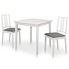 vidaXL 3 Piece Dining Set MDF Grey