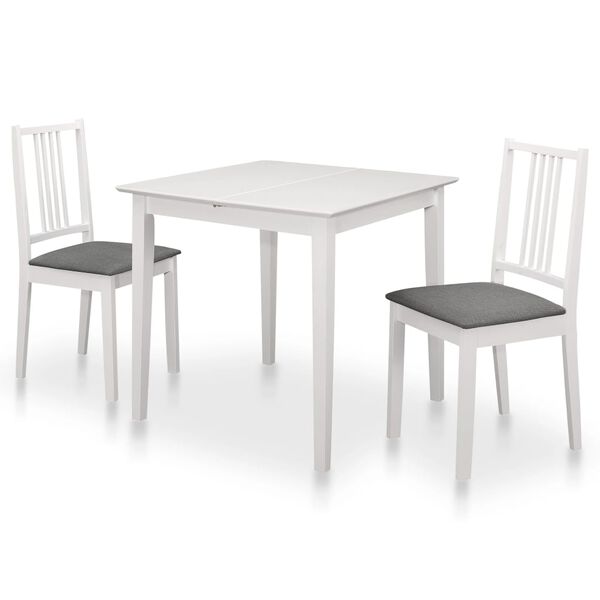 vidaXL 3 Piece Dining Set MDF Grey