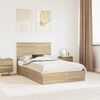 vidaXL Storage Bed with Drawer Sonoma Oak 120 x 190 cm Engineered Wood