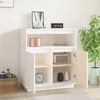 vidaXL Sideboard White 70x34x80 cm Solid Wood Pine