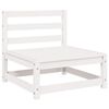 vidaXL 3 Piece Garden Lounge Set White Solid Pinewood