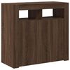 vidaXL Sideboard with LED Lights Brown Oak 80x35x75 cm