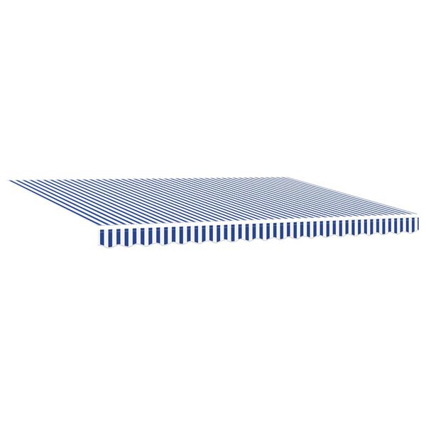 vidaXL Retractable Awning Blue and White 400 x 300 cm