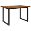 vidaXL Live Edge Dining Table 120 x 80 x 75 cm Solid Acacia Wood