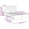 vidaXL Bed Frame with Drawer White 150 x 200 cm Engineer Wood