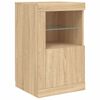 vidaXL Sideboard with LED Lights Sonoma Oak 123x37x67 cm