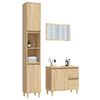 vidaXL 3 Piece Bathroom Furniture Set Sonoma Oak Engineered Wood