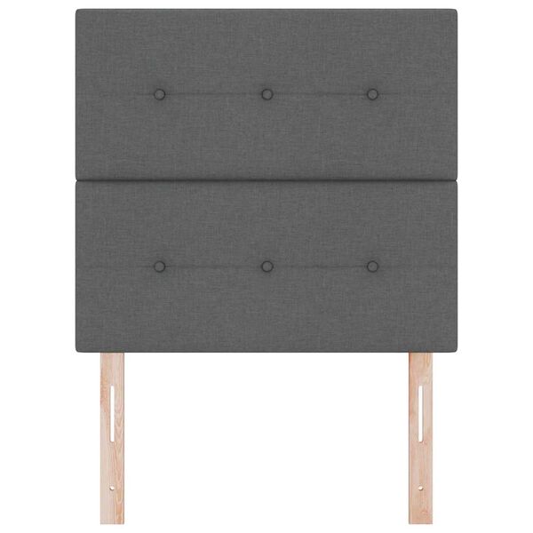 vidaXL Headboard with Headboard Dark Grey 100 cm Faux Leather