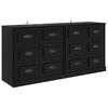 vidaXL Sideboards 2 pcs Black Oak 70 x 35.5 x 67.5 cm Engineered Wood