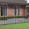 vidaXL Garden Fence KAMPEN 240 x 222 cm Powder-coated steel Black
