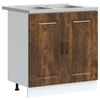vidaXL Kitchen Cabinet Kalmar Smoked Oak 80 x 46 x 81.5 cm