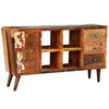 vidaXL Reclaimed Cabinet Solid Wood with 1 Door 4 Shelves 3 Drawers