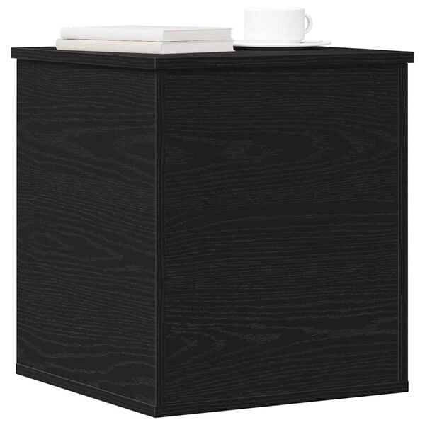 vidaXL Storage Box Black Oak 40 x 42 x 46 cm Engineered Wood