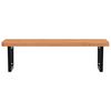 vidaXL Basin Shelf Wall Mounted Steel and Solid Wood Beech