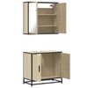 vidaXL 2 Piece Bathroom Furniture Set Sonoma Oak Engineered Wood