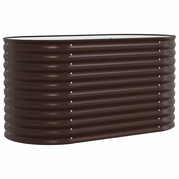 vidaXL Garden Raised Bed Brown 160 x 80 x 81 cm Steel