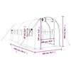 vidaXL Greenhouse with Steel Frame White 12 m² 6x2x2 m