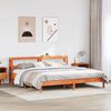 vidaXL Bed Frame without Mattress Wax Brown 180x200 cm Super King Solid Wood Pine