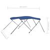 vidaXL 3 Bow Bimini Top Blue 183x180x137 cm