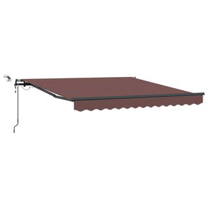 vidaXL Automatic Retractable Awning with LEDs Brown 300x250 cm