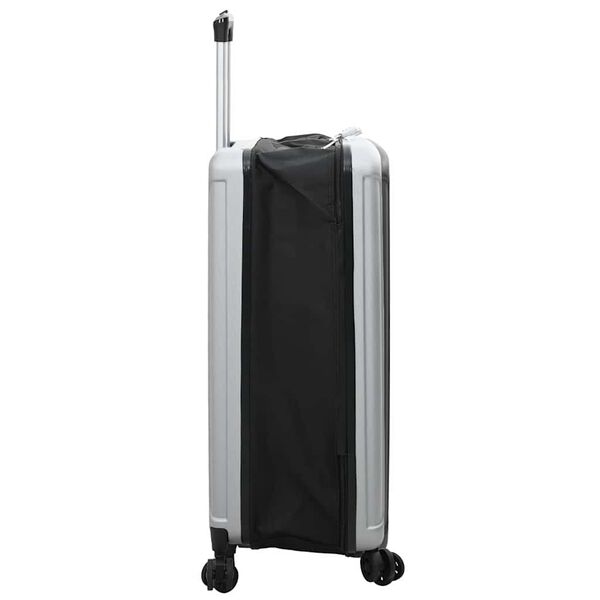 vidaXL Suitcase Folding with Lock Silver 50 x 30 x 76 cm ABS Plastic