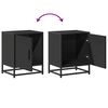 vidaXL Bedside Cabinets 2 pcs Black 40x31x50 cm Engineered Wood and Metal
