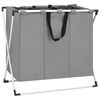 vidaXL 3-Section Laundry Sorter Grey