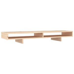 vidaXL Monitor Stand 100x27x14 cm Solid Wood Pine
