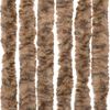 vidaXL Fly Curtain Beige and Dark Brown 118x220 cm Chenille