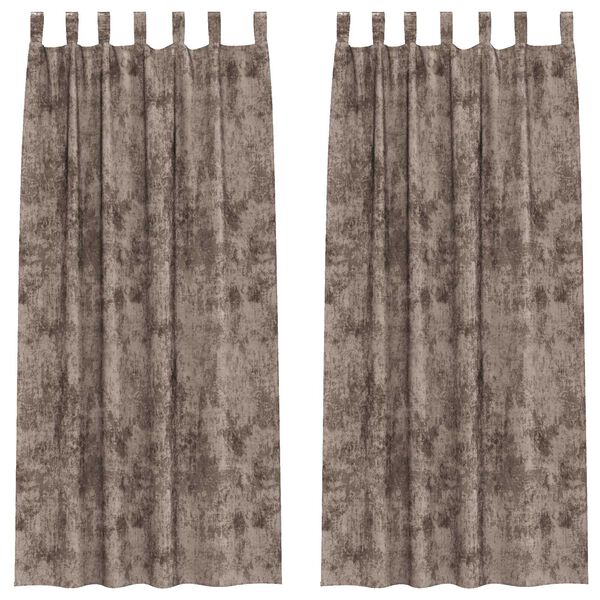 vidaXL Velvet Curtains 2 pcs Cappuccino 260 x 140 cm Velvet