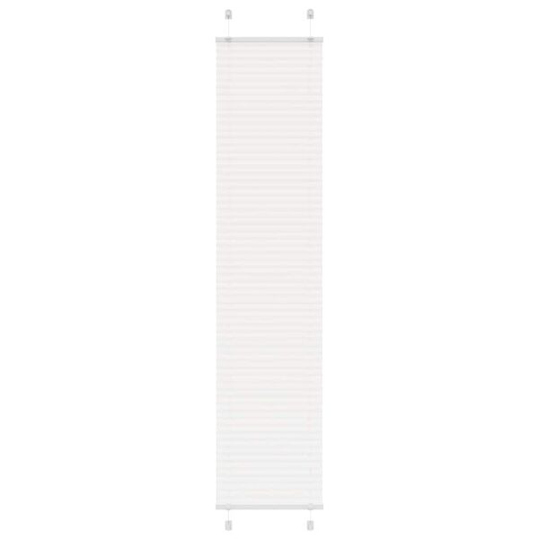 vidaXL Pleated Blind White 45x200 cm Fabric Width 44.4 cm Polyester