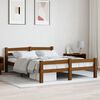 vidaXL Bed Frame without Mattress Honey Brown Solid Pinewood 140x200 cm