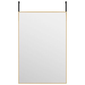 vidaXL Door Mirror | Gold | Aluminium, glass | Regular | Adjustable
