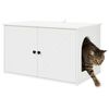 vidaXL Cat House White 85 x 55 x 50.5 cm Engineered Wood