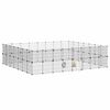 vidaXL 60-Panel Pet Cage with Door Black 35x35 cm Steel
