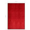 vidaXL Doormat Washable Red 120x180 cm