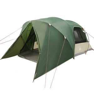 vidaXL Dome Tent 4-Person with Roof Green 455 x 252 x 178 cm