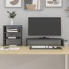 vidaXL Monitor Stand Grey 81x20x30 cm Solid Wood Pine