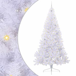 vidaXL Artificial Christmas Tree with Stand White 240 cm PVC and Steel
