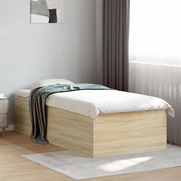 vidaXL Bed Frame without Mattress Sonoma Oak 90x200 cm