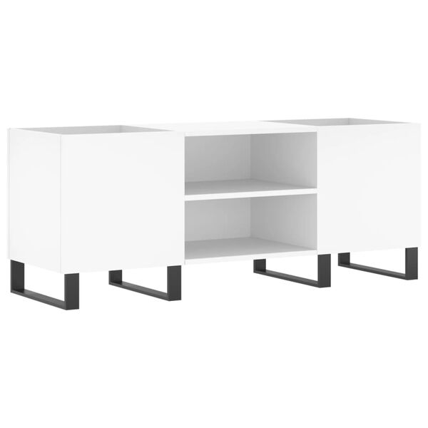 vidaXL Record Cabinet White 121x38x48 cm Engineered Wood