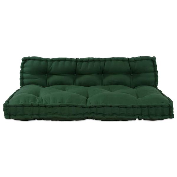 vidaXL Pallet Sofa Cushion Green Fabric