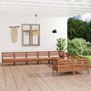 vidaXL 10 Piece Garden Lounge Set Honey Brown Solid Wood Pine