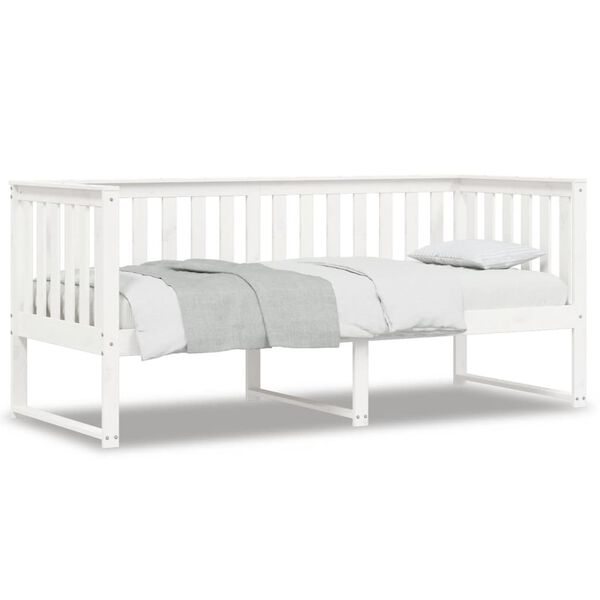 vidaXL Day Bed without Mattress White 80x200 cm Solid Wood Pine