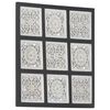 vidaXL Hand-Carved Wall Panel MDF 60x60x1.5 cm Black and White