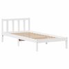 vidaXL Bed Frame without Mattress White 75x190 cm Small Single Solid Wood Pine